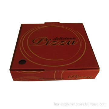 Pizza Box, Made of Kraft Paper and E-Flute, Customized Sizes and Designs are Welcome